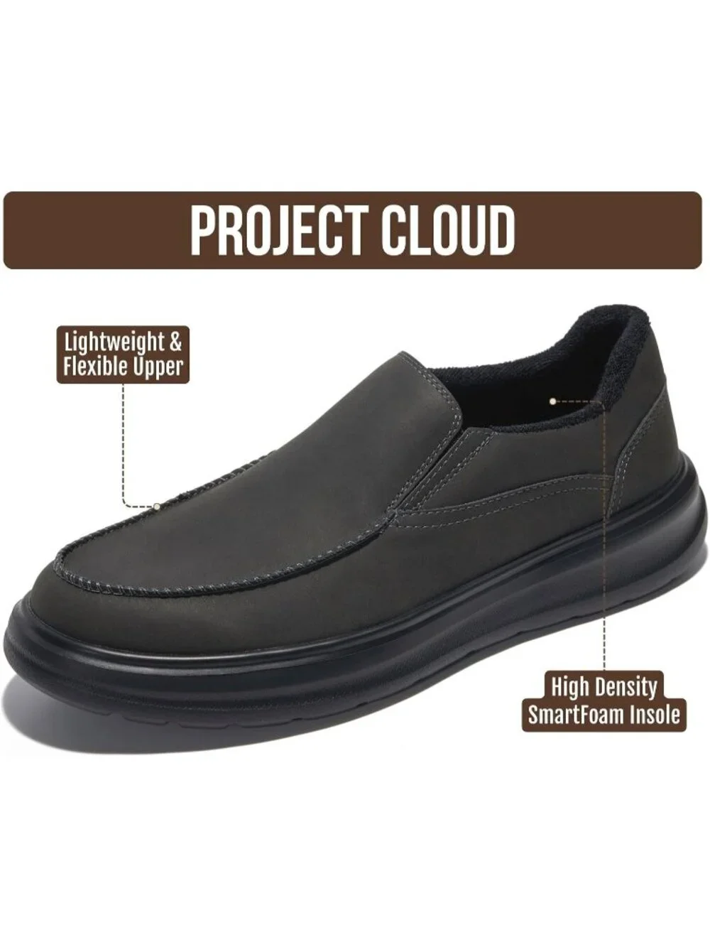 🆕Men's All Black Suede Venetian Slip On Loafers Smart Foam Cushioned Shoes